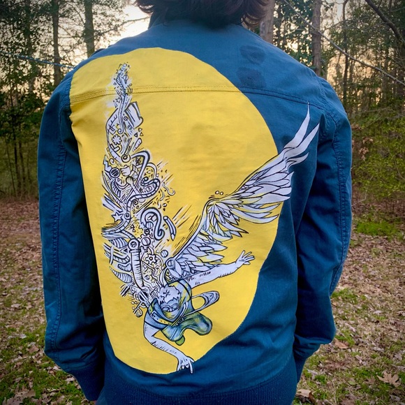 Hand painted Denim (Upcycled) - Picture 7 of 16